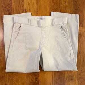 Gloria Vanderbilt Size 10 Tan Shape Effect High Rise Wide Leg Crop Pants, EUC